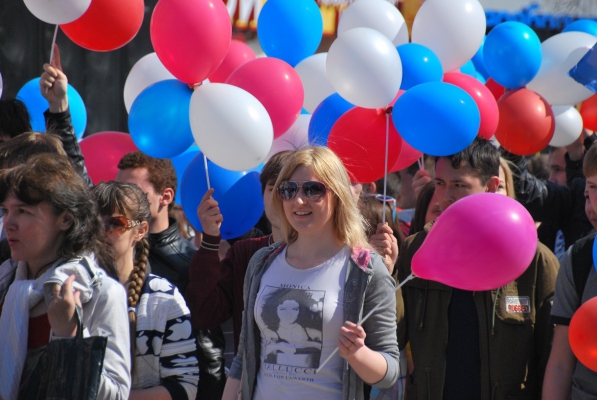 Первомайское шествие 2015 в Лысьве